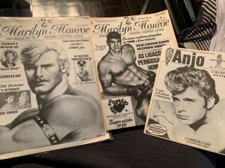 Rare Gay Zines Anjo & Marilyn Monroe: Maxwell Caulfield,  Tom Of Finland 1988/89