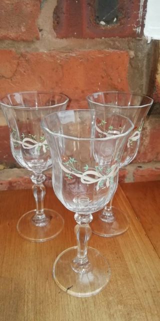 Vintage Eternal Beau Wine Glasses X 3 Made In France / Johnson Brothers