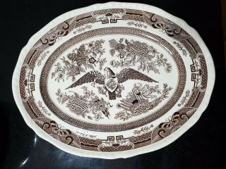 Vintage.  Rare.  Wedgwood Of Etruria 13 " X 9 " Platter.  Independence Eagle Pattern