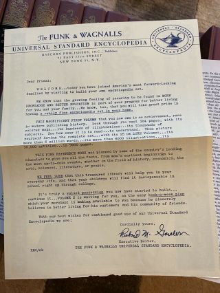 RARE 1955 FUNK & WAGNALLS UNIVERSAL STANDARD ENCYCLOPEDIA COMPLETE DELUXE SET 3