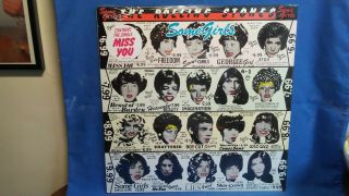 Rolling Stones Some Girls Rare 1978 Blues Rock Lp Celebrity Faces Die Cut