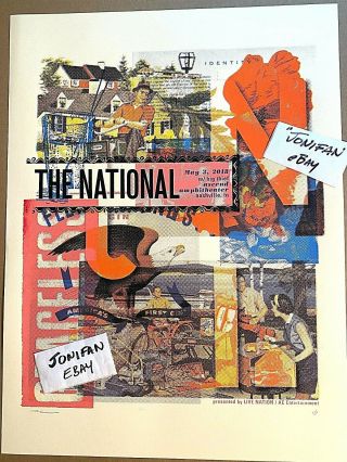 Rare The National Nashville Tn 2018 Screen Print Signed Ap Poster