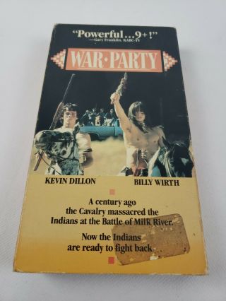 War Party - 1988 Vhs Rare Hbo Video Hemdale Film Corp.  Billy Worth Kevin Dillon
