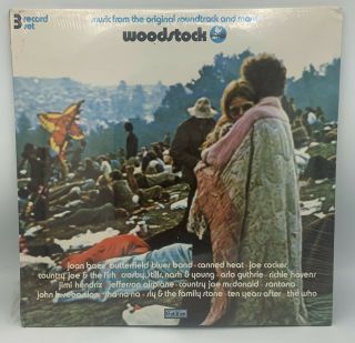 Woodstock Triple Lp Soundtrack Cotillion Sd 3 - 500 Ultra Rare Orig 1970