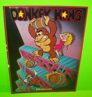 Donkey Kong Arcade Flyer Nintendo Video Game Artwork 1981 Rare Promo