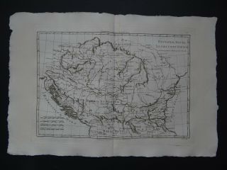 1787 Bonne Desmarest Atlas Map Pannonia - Dacia - Illyria - Moesia - Illyricum