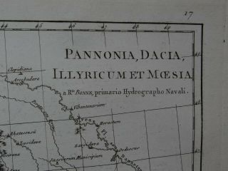1787 Bonne Desmarest Atlas map PANNONIA - DACIA - ILLYRIA - MOESIA - ILLYRICUM 2