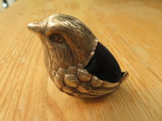 A Fine Solid Sterling Silver Hallmarked Chick Bird Pincushion