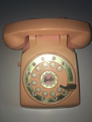 Vintage Mattel Barbie Doll Rare Pink Full Size Toy Play Phone Mattel - O - Phone
