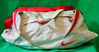 Rare Nike Prototype Sample Pink And White Duffel/duffle Bag