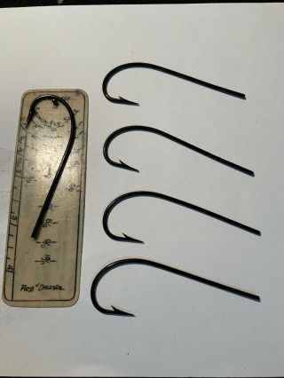 Vintage O Mustad & Son Hollow Point Sproat Hooks Salmon Fly Tying Flies Rare