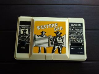 Vintage Casio WESTERN BAR Game watch Casio game 80 ' s RARE 2