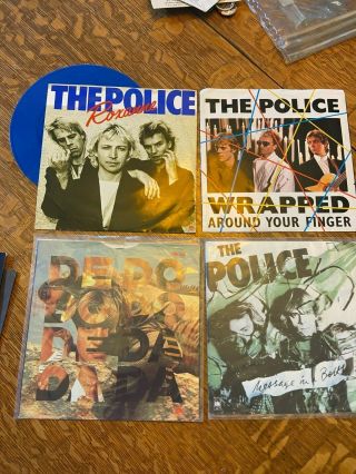 The Police Memorabilia - Rare Records,  Books,  Posters,  Pins,  Folders,  Photos