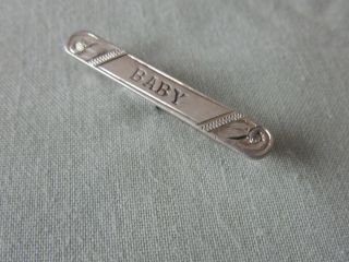 Early 20thc Antique Silver “baby” Brooch