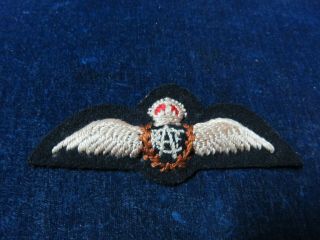 Rare Orig Ww2 " Small Size " Rcaf Padded Pilots Wing For " Us Personnel "