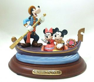 Tokyo Disney Sea Minnie Mickey Mouse Goofy Venetian Gondolas Ceramic Figure Rare