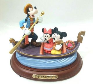 Tokyo Disney SEA Minnie Mickey Mouse Goofy Venetian Gondolas Ceramic Figure Rare 2