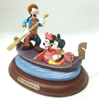 Tokyo Disney SEA Minnie Mickey Mouse Goofy Venetian Gondolas Ceramic Figure Rare 3
