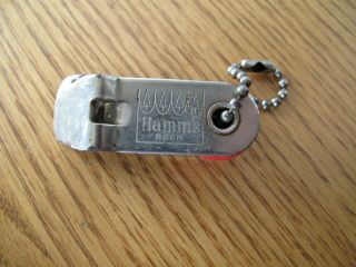 Vintage Hamm ' s Beer Can Bottle Folding Opener Advertising Keychain Vaughan Rare 3