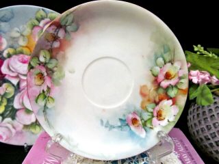 Germany hand painted blossom pink tea cup and saucer German porcelain teacup 1 3