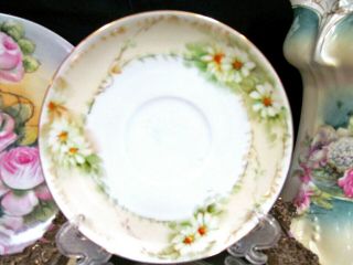 Bavaria Germany tea cup and saucer painted daisy pattern teacup German 1930s 2
