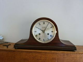 Striking Mantel Clock.  Runs With Key And Pendulum