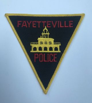 Vintage Fayetteville Police Department Dept Patch Badge Rare North Carolina Nc