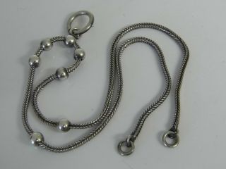 An Unusual Antique Sterling Silver Double Albert Watch Chain