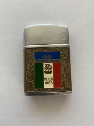 Vintage 1968 Olympic Lighter Mexico City - Rare Hestia Lighter