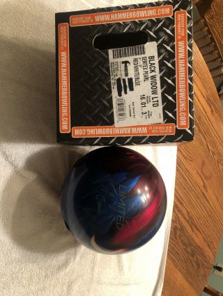 Rare Hammer Black Widow Limited 16lb Bowling Ball