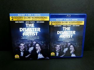 The Disaster Artist (blu - Ray,  Dvd,  2018) W/ Oop Rare Slipcover Tommy Wiseau Room