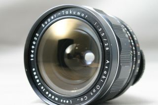 " Rare Early Type " - Takumar 28mm F/3.  5 Vintage Mf Wide Angle Lens For M42