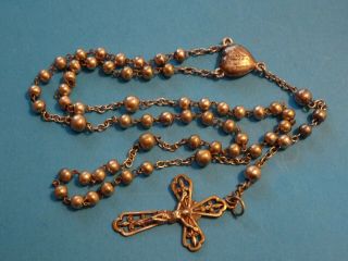 Antique Alpaca Silver French Monastery Rosary // 1880 - 1900 / G