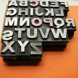 Metal Typeset Letterpress Letters 72 Pt " Campton Font?” Bb&s Chicago Rare