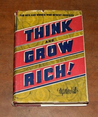Rare 1946 Think And Grow Rich By Napoleon Hill - Great Collectible Book W/ Jacket