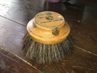 Rare Large Round Antique Horse Hair Utility Brush 2800 Wood Primitive