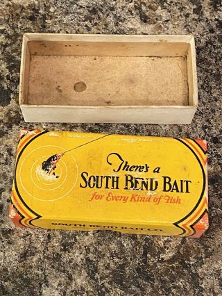 Vintage South Bend Better Bass Oreno Wood Fishing Lure Box Only