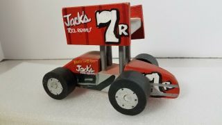 Rare Handcrafted Wooden 1/18 Scale Ca Sprint Car Model Truly " One " Of A Kind