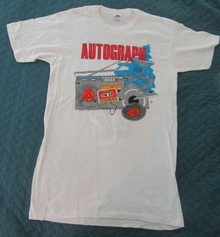 Ultra Rare Authentic Vintage T - Shirt Autograph Turn It Up The Radio Tour 1985 Xl