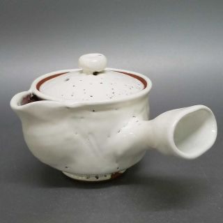 判80) Japanese Pottery Hagi Ware White Glaze Pot By Yuuka Matsuo