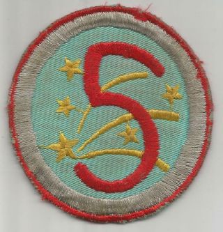 Rare Theater Made Ww 2 Us Army Air Force 5th Air Force Twill Patch Inv K530