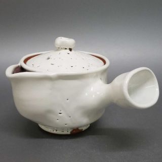 判81) Japanese Pottery Hagi Ware White Glaze Pot By Yuuka Matsuo