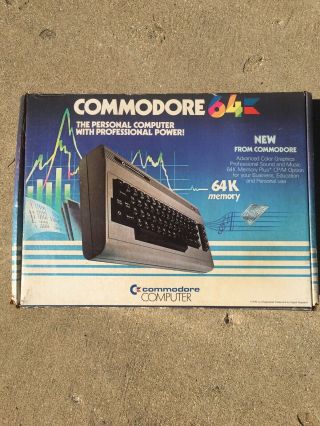Commodore 64 With Box / No Power Supply / With Rare Dust Cover