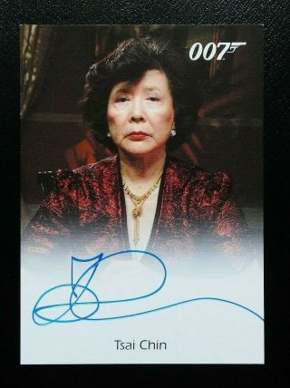 James Bond In Motion 007 Tsai Chin As Madame Wu Full Bleed Autograph Rare