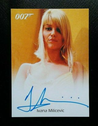 James Bond In Motion 007 Ivana Milicevic As Valenka Full Bleed Autograph Rare