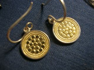Ultra Rare Anna Beck Gold And Sterling Silver Earrings