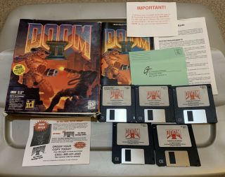 Doom 2 (ii) 1994 Pc Ibm 3.  5 " Floppy Disc (id Software) Rare