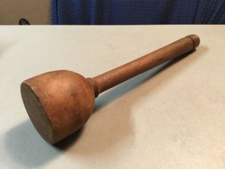 Antique Wood Potato Masher - 12 1/2” Long,  2 3/4” Masher Diameter
