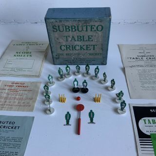 Vintage Subbuteo Table Cricket Set 1958 Rare Set