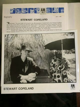 Stewart Copeland The Rhythmatist Lp Rare Custom Press Kit From 1985